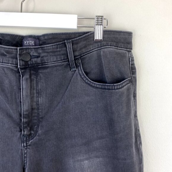 NYDJ Ami Skinny Black Raw Hem Jeans 16W - Picture 3 of 8